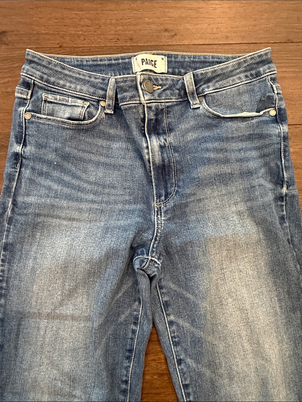 PAIGE Hoxton Ankle Raw-Hem High-Rise Skinny Jeans Size 30 - C61-029 - Picture 5 of 9